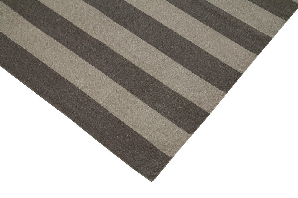 Rug N Carpet - Handmade Wool 6' 0'' x 9' 1'' Geometric Dhurrie Kilim Rug