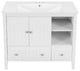 36" W x 18." D x 32" H Bath Vanity, White Ceramic Top, White