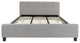 Tribeca King Size Tufted Platform Bed, Light Gray