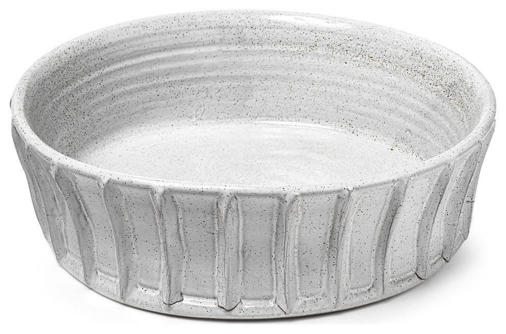 Silone Large White Ceramic Bowl