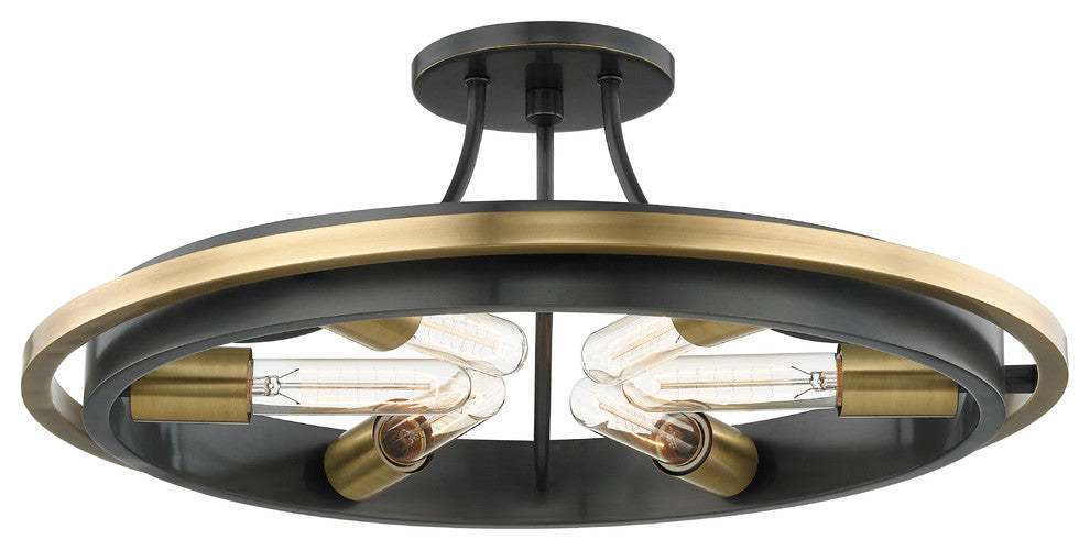 Chambers 6-Light Flush Mount, Aged Old Bronze