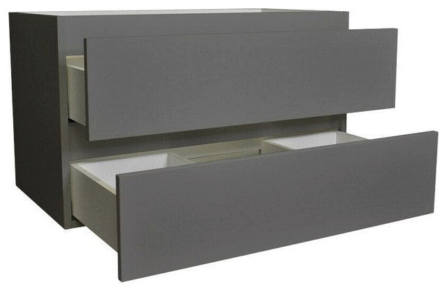 Salt 18Dx36" Floating Bathroom Vanity, Gray, Cabinet Only