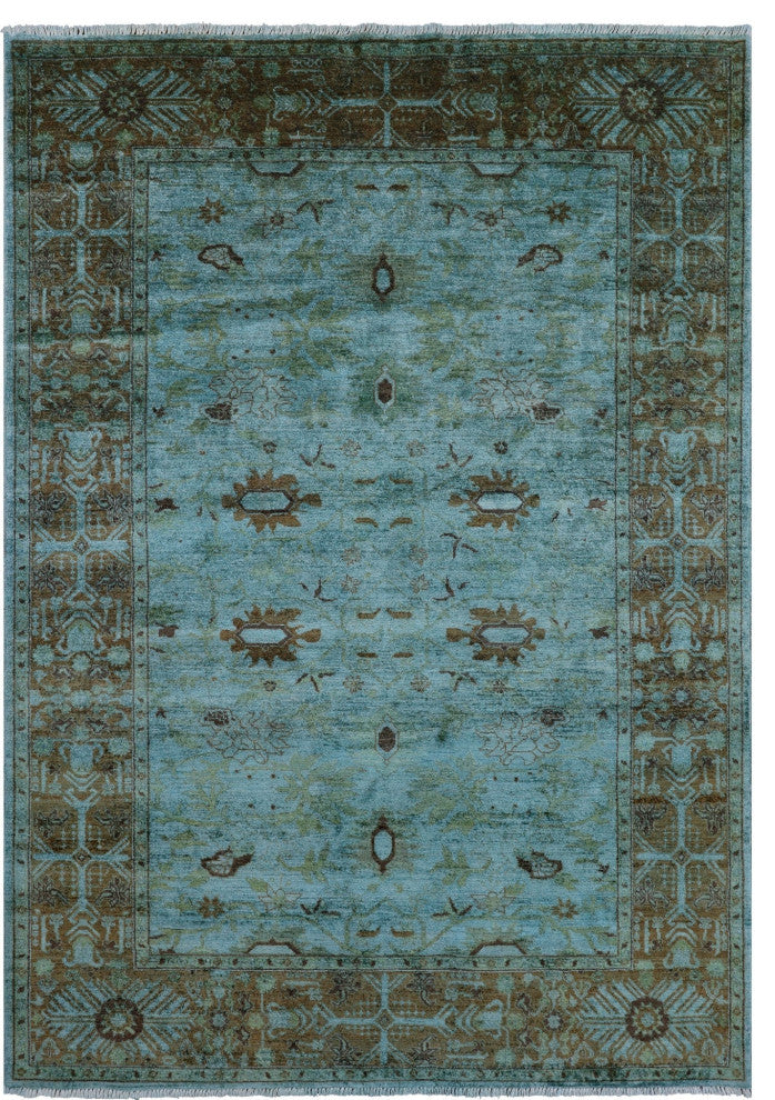 6' 3" X 8' 10" Full Pile Overdyed Hand Knotted Wool Rug - WR1201