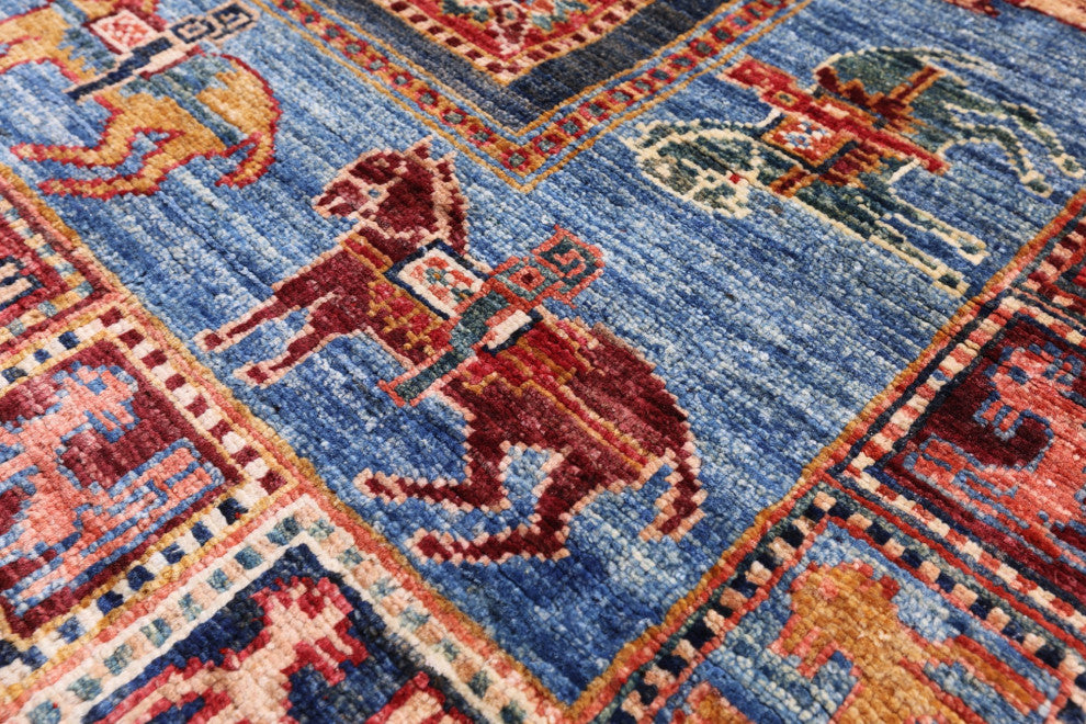2' 9" X 4' 0" Hand-Knotted Antiqued Pazyryk Historical Design Rug Q10975