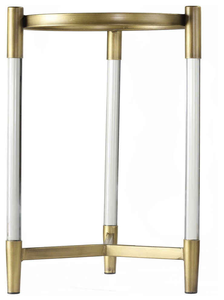 Cortesi Home Claro Round Clear Acrylic End Table