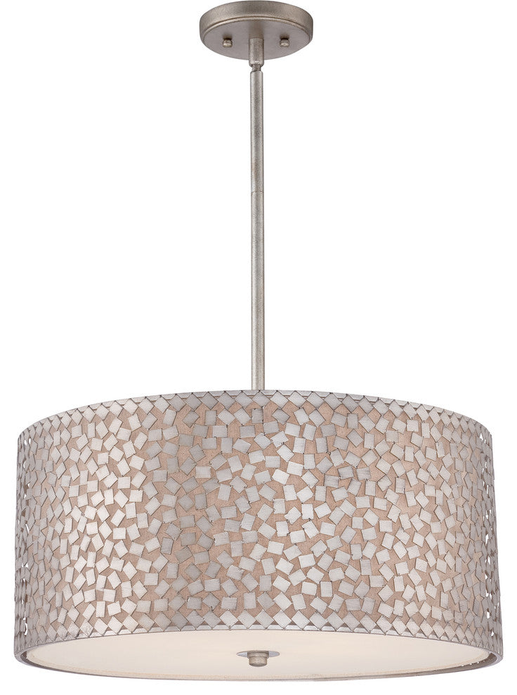 Quoizel CKCF2822OS Four Light Pendant Confetti Old Silver