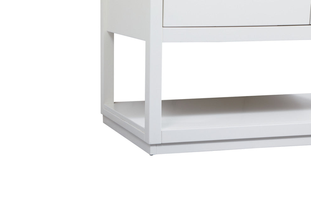 42" Single Bathroom Vanity, White, With Backsplash