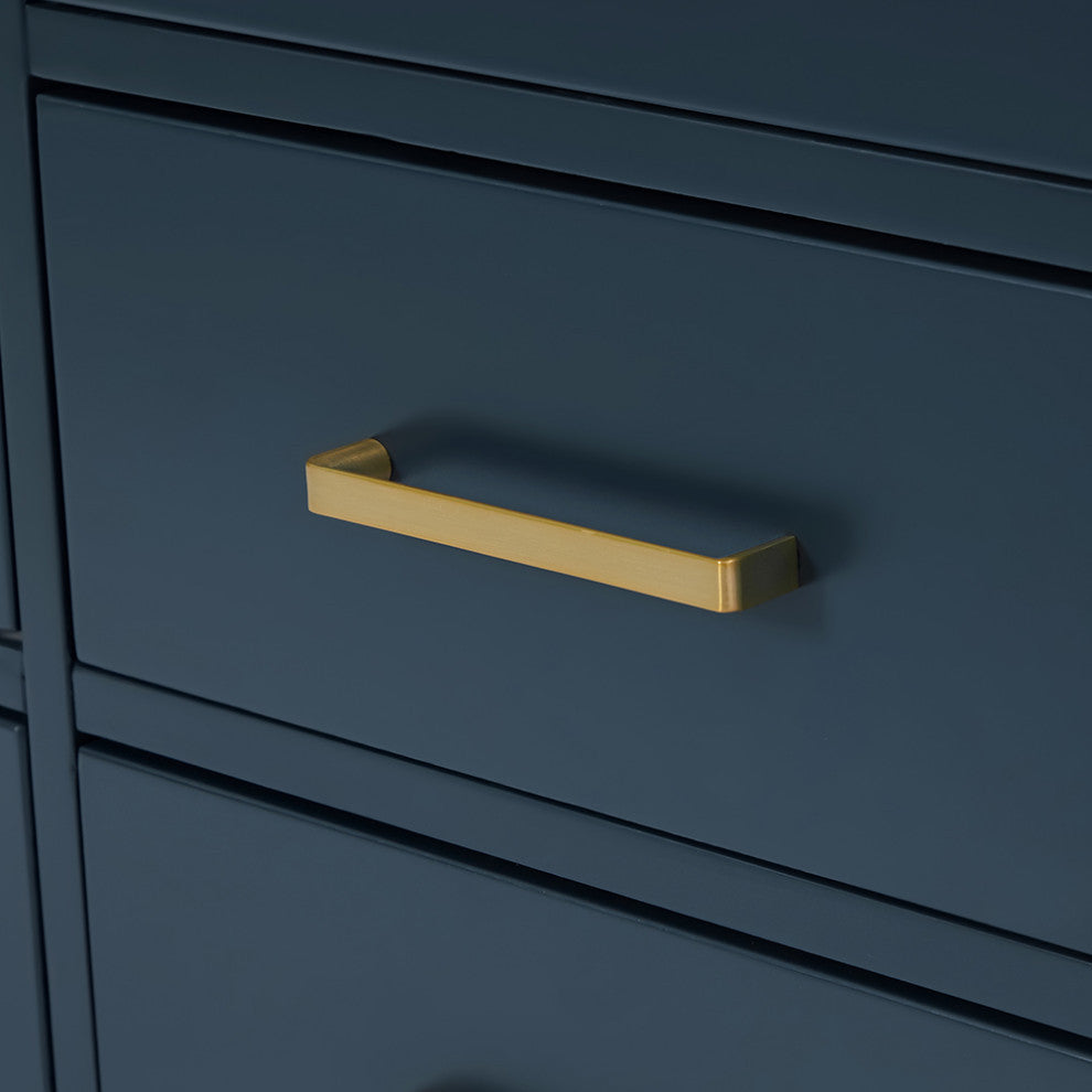 ARIEL Cambridge 60" Double Sink Bathroom Vanity Base Midnight Blue
