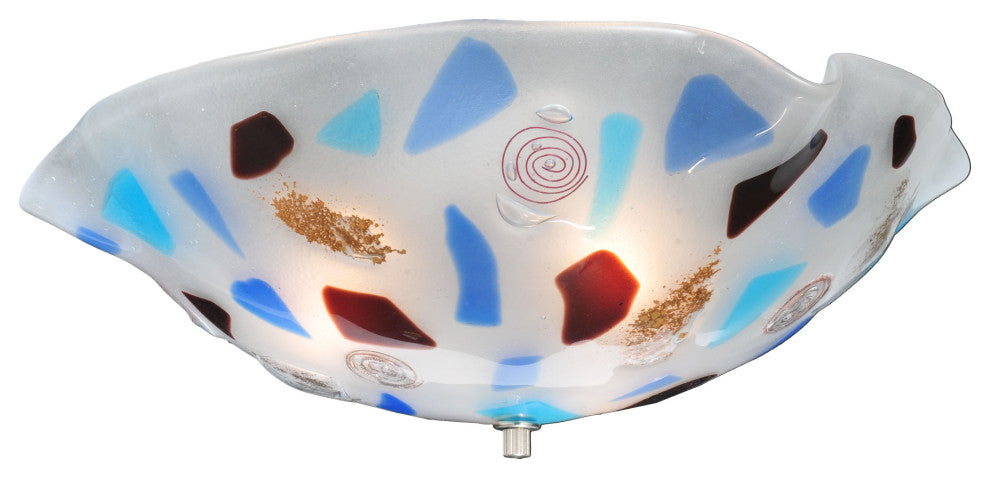 18 Wide Organic Festival Glass Flushmount