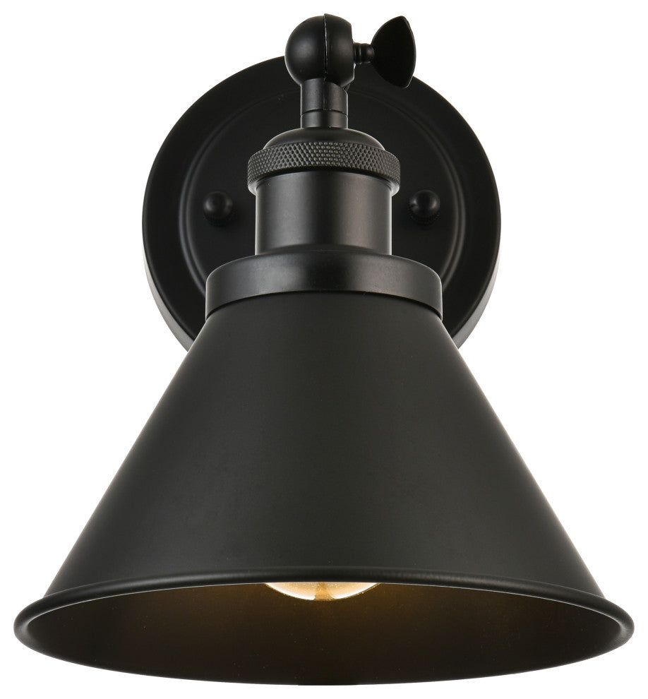 1 Light Black Bath Sconce