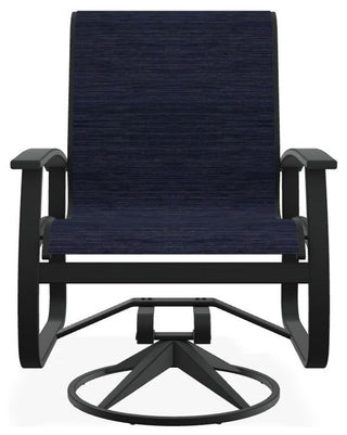 Belle Isle Sling Outdoor Swivel Rocker, Bark/Graphite
