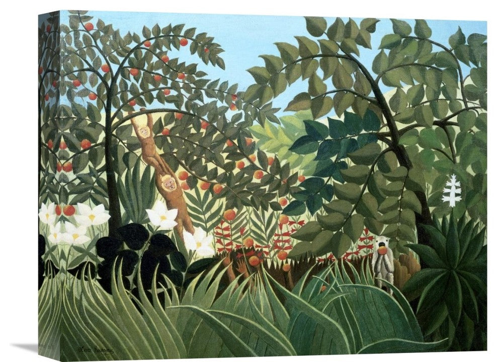 "Exotic Landscape" Stretched Canvas Giclee by Henri Rousseau, 16"x13"