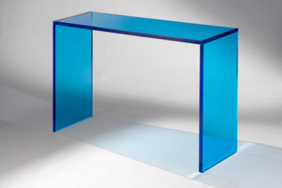 ColorBurst Acrylic Console Table, Blue, 12"d X 48"l X 32"h