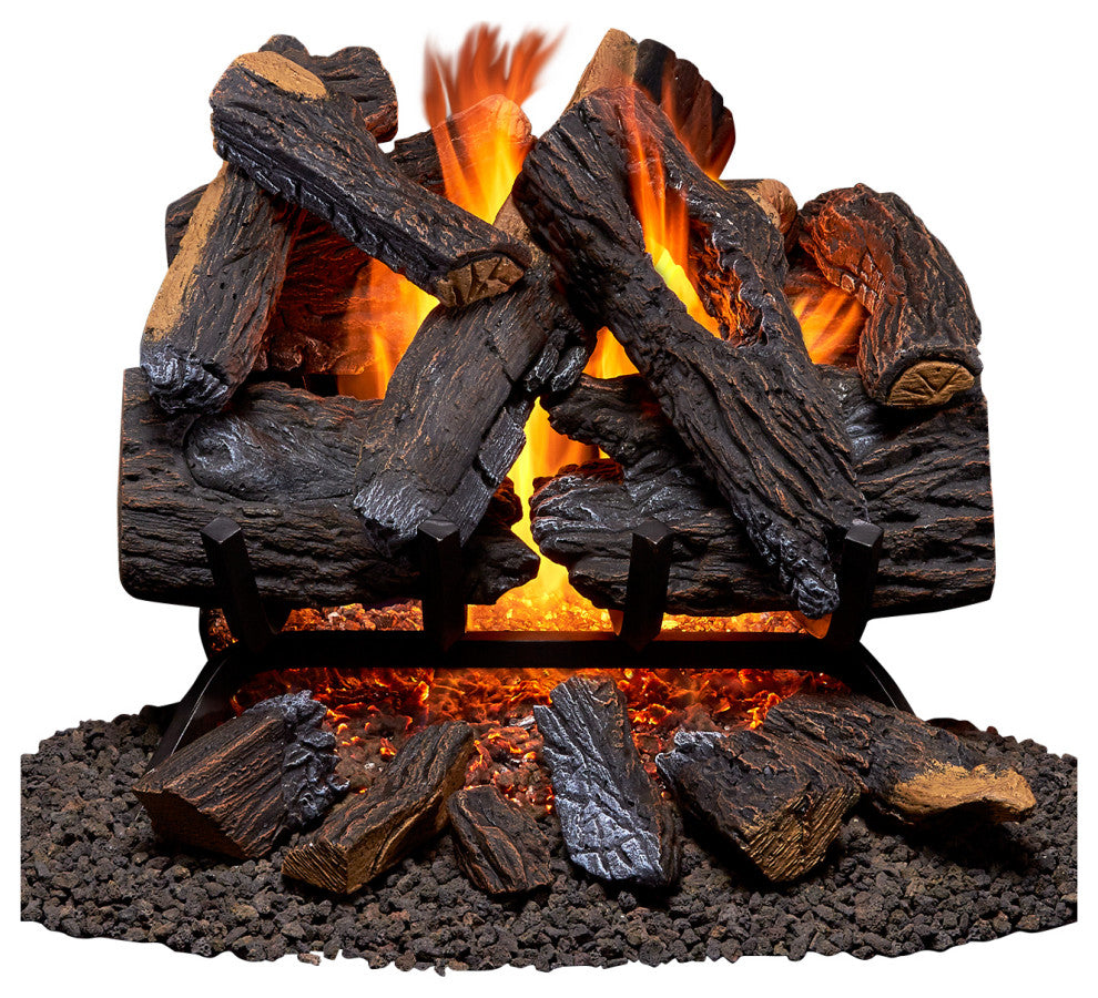 Duluth Forge Vented Natural Gas Fireplace Log Set, 18" 45,000 BTU