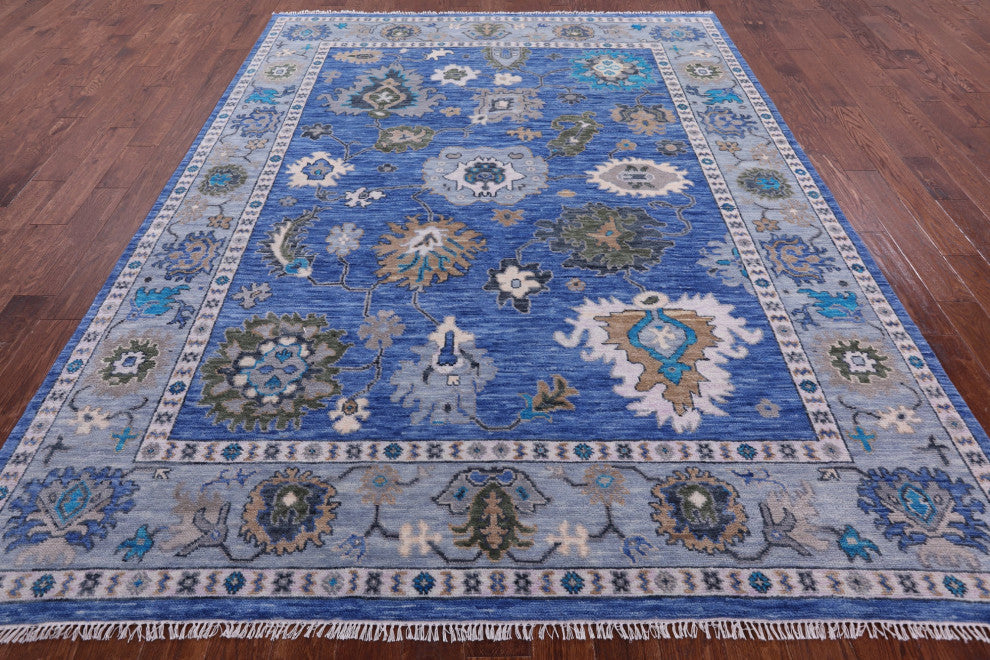 Turkish Oushak Hand-Knotted Wool Rug 8' 0" X 10' 1" - Q13634
