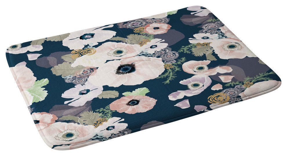 Khristian A Howell Une Femme In Blue Memory Foam Bath Mat