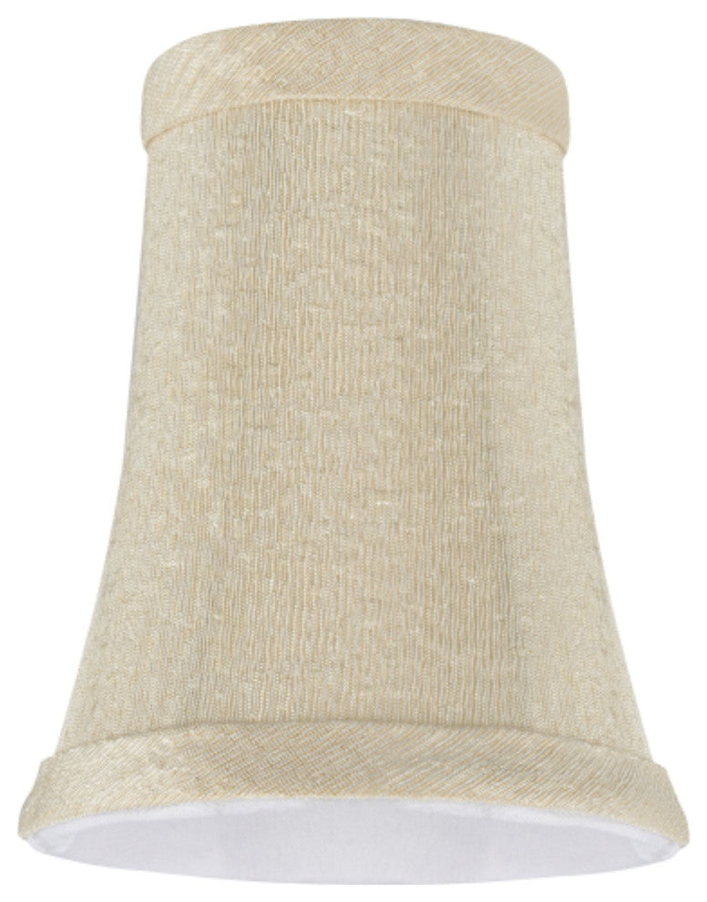 30013-2 Small Bell  Chandelier Clip On Lamp Shade Butter Creme 2 1/2"x4"x5"