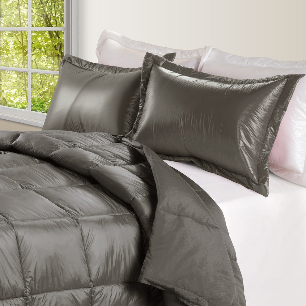 Puff Packable Down Indoor/Outdoor Water Resistant Comforter, Taupe, Twin