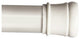 Zenith 506W TwistTight Adjustable Tension Shower Curtain Rod, White, 42"-72"