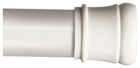 Zenith 506W TwistTight Adjustable Tension Shower Curtain Rod, White, 42"-72"