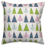 Christmas Tree Pattern Pillow, 16x16