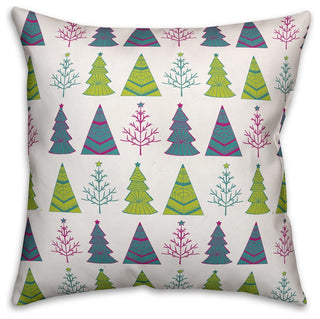 Christmas Tree Pattern Pillow, 16x16