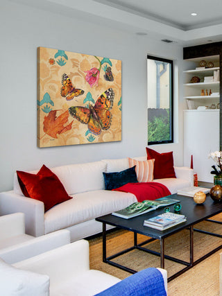 "Painted Lady Butterfly" Painting Print on Canvas by Evelia