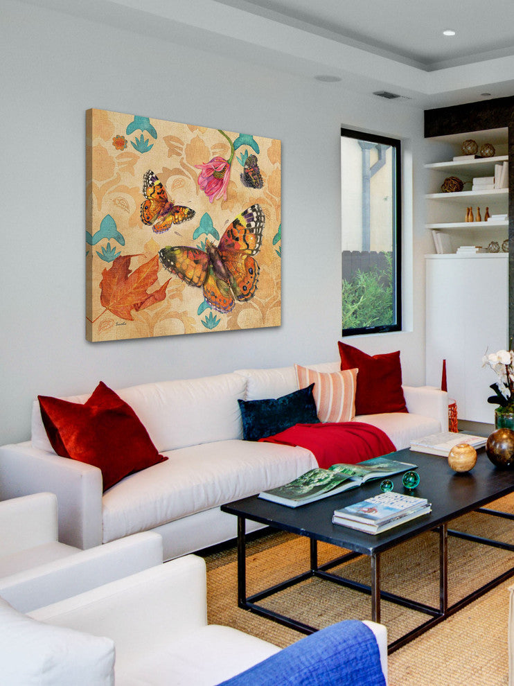 "Painted Lady Butterfly" Painting Print on Canvas by Evelia