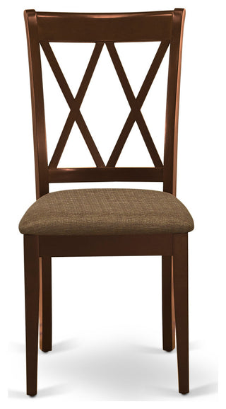 3 Pc Dining Set, Mahogany Wood Table, 2 Mahogany Chairs