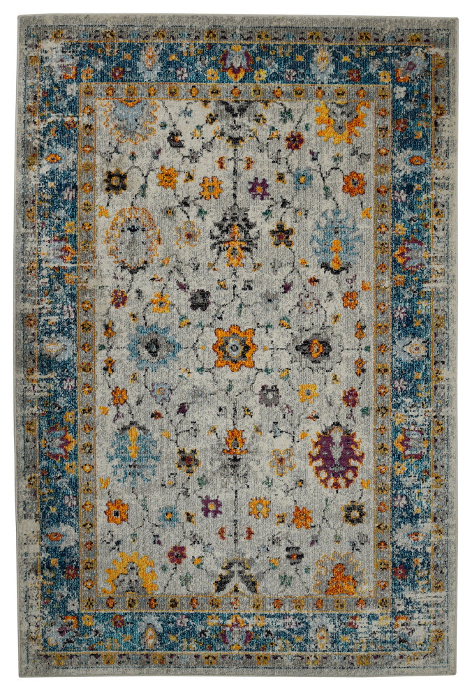 Montana Filomina Area Rug, Blue, 7'10" x 10'10", Bordered
