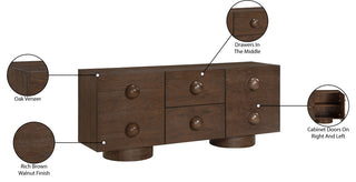 Bubble Wood Sideboard/Buffet, Brown