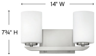 Hinkley Lighting 55022 Kyra 2 Light Vanity Light - Brushed Nickel