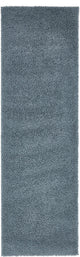 Unique Loom Slate Blue Studio Solid Shag 2' 0 x 6' 7 Runner Rug