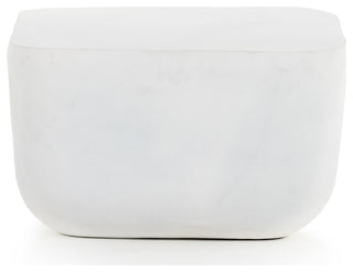 Basil Square Outdoor End Table-White