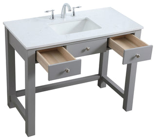 42" ADA Compliant Bathroom Vanity, Gray