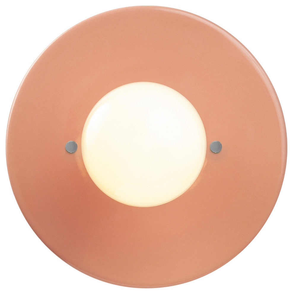 Discus Wall Sconce, Gloss Blush