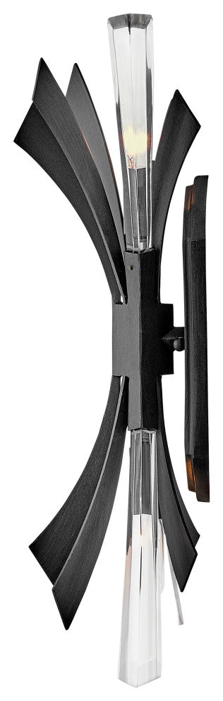 Fredrick Ramond Vida Medium Two Light Sconce, Brushed Graphite