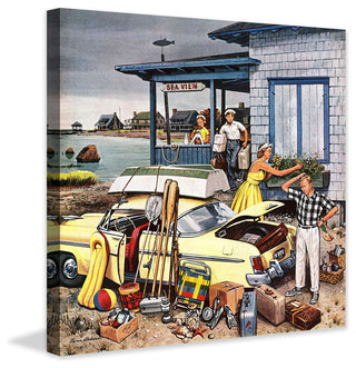 "Packing the Car" Painting Print on Canvas by Stevan Dohanos