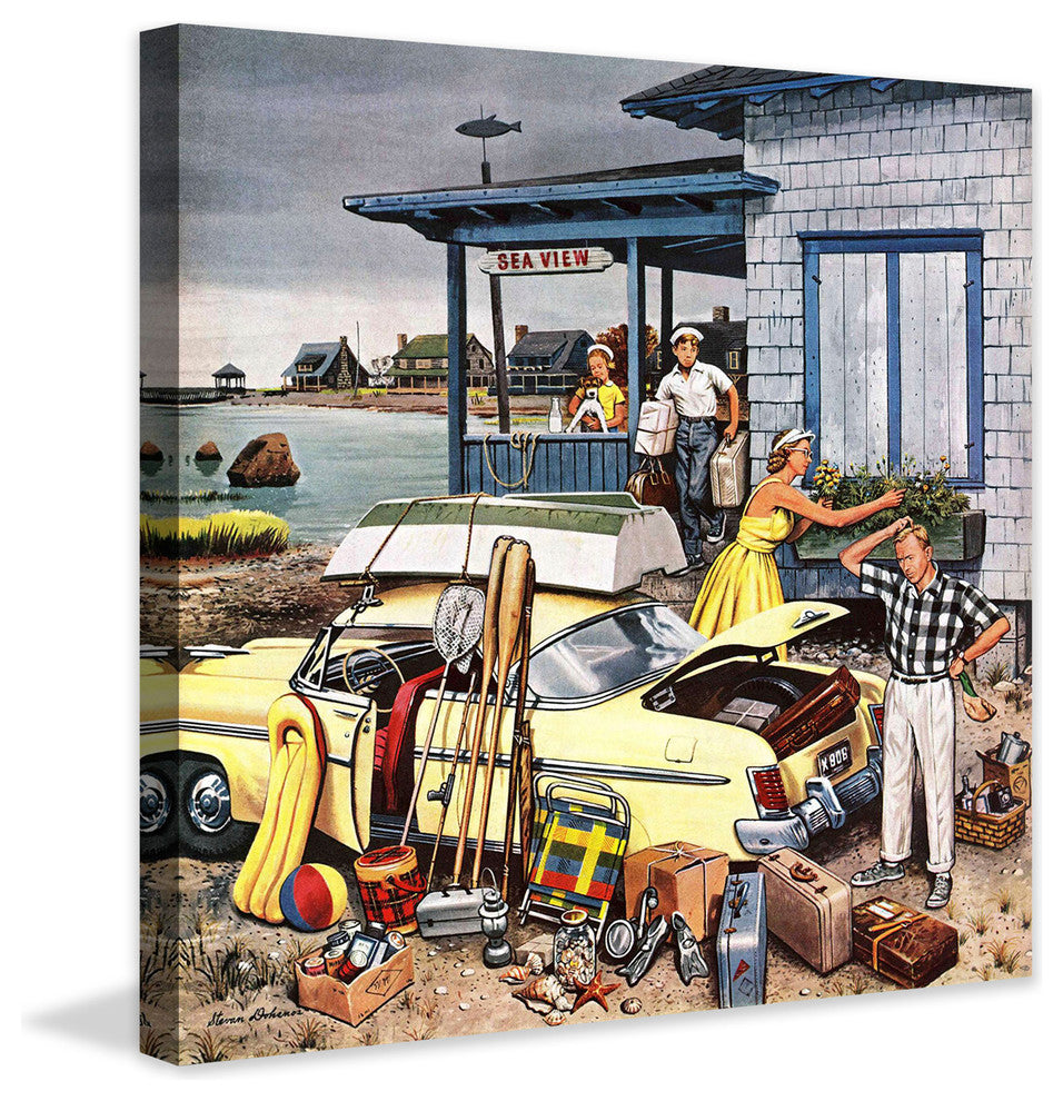"Packing the Car" Painting Print on Canvas by Stevan Dohanos