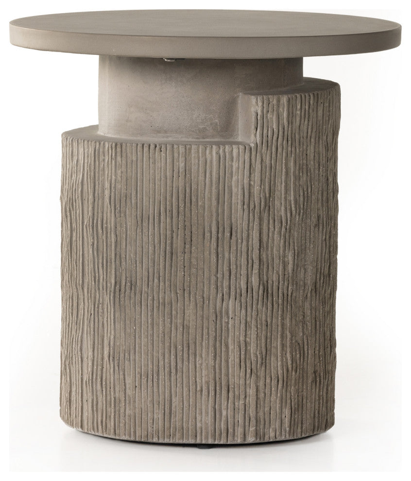 Huron Outdoor End Table-Textured Flint