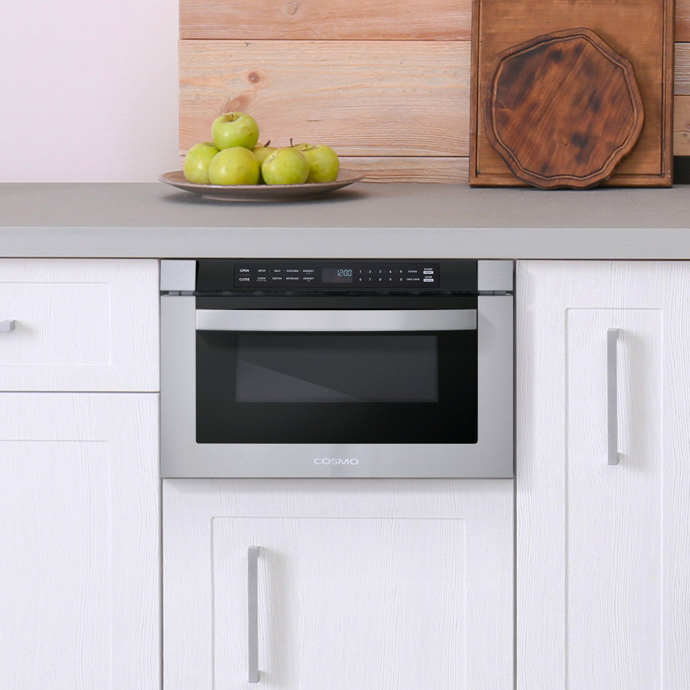 24" Built-in Microwave Drawer With Automatic Presets, Stainless Steel