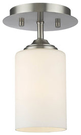 1 Light Flush Mount Light Brushed Nickel