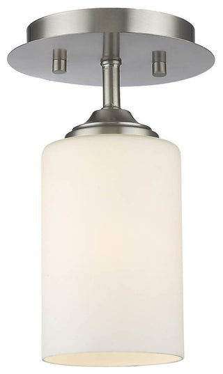 1 Light Flush Mount Light Brushed Nickel