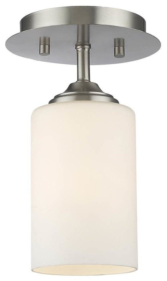 1 Light Flush Mount Light Brushed Nickel