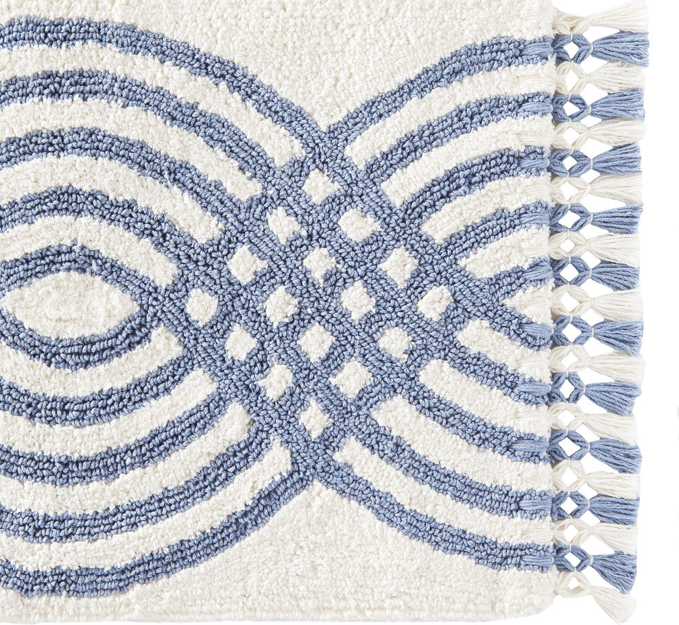 SKL Home Fringed Waves Rug, Blue