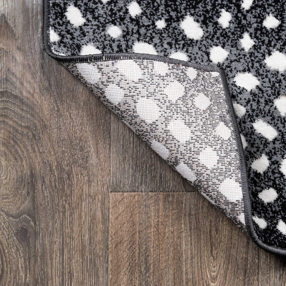 Antelope Modern Animal Black/Cream 2 ft. x 10 ft. Runner Rug