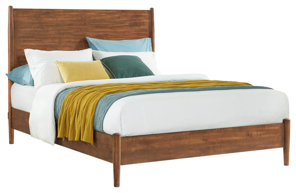 Mid-Century Modern Bed, Cinnamon, California King
