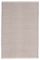 Dash & Albert Herringbone Dove Grey Handwoven Cotton Rug, Grey, 5' x 8'