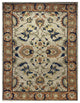 7" x 9" Beige Traditional Floral Vines Area Rug