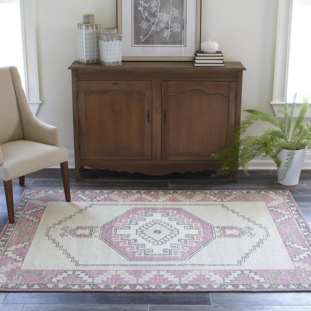 Anatolia ANA-2 Machine Made Pink Area Rug 7'9"x9'10"